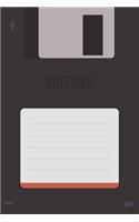 Dark Notedisk Floppy Disk 3.5 Diskette Notebook [lined] [110pages][6x9]