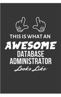 This Is What An Awesome Database Administrator Looks Like Notebook: Lined Journal, 120 Pages, 6 x 9, Matte Finish