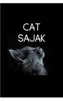 Cat Sajak: Personalized Name Journal Notebook for Cat and Unicorn Lovers - (Wide Ruled Notebook, 100 Pages, 6x9 inches)
