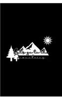Go To The Mountains: 100 Pages 6'' x 9'' Lined Writing Paper - Best Gift For Campers & Hikers