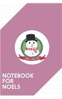 Notebook for Noels: Dotted Journal with Christmas Snowman with Snowflakes Design - Cool Gift for a friend or family who loves xmas presents! - 6x9" - 180 White dotted p