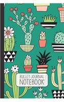 Bullet Journal: Cactus Flowers Dotted Grid Notebook with 110 Numbered Pages (6x9 inches)