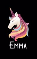 Emma: Personalized Custom Name Unicorn Themed Monthly 2020 Planner (Calendar, To Do List, Monthly Budget, Grocery List, Yearly Financial Goals) Gift for G