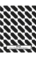 2019 - 1 Year Planner with Holidays