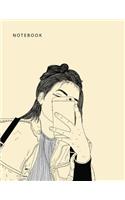 Notebook: Selfie time on yellow cover and Dot Graph Line Sketch pages, Extra large (8.5 x 11) inches, 110 pages, White paper, Sketch, Draw and Paint(3 Selfie Time on Yellow Notebook)