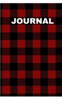 Journal: Buffalo Plaid Notebook & Journal (6x9), 125 black lined pages