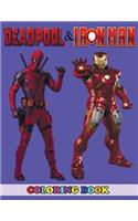 Deadpool and Iron Man Coloring Book: 2 in 1 Coloring Book for Kids and Adults, Activity Book, Great Starter Book for Children with Fun, Easy, and Relaxing Coloring Pages