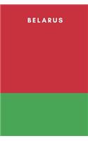 Belarus: Country Flag A5 Notebook (6 x 9 in) to write in with 120 pages White Paper Journal / Planner / Notepad