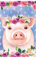 Journal Notebook For Animal Lovers Pink Pig In Flowers: Blank Journal To Write In, Unlined For Journaling, Writing, Planning and Doodling, For Women, Men, Kids, 160 Pages, Easy To Carry Size(23 Journal Notebook Plain 2)