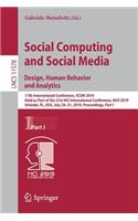 Social Computing and Social Media. Design, Human Behavior and Analytics