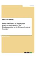 Quota for Women in Management Positions