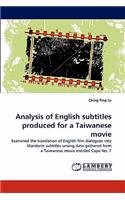 Analysis of English Subtitles Produced for a Taiwanese Movie