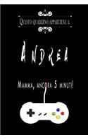 Questo quaderno appartiene a Andrea: Quaderno Con Nome - Con oltre 100 Nomi Femminili e Maschili - Quaderno Classico Pagina a Righe, 110 pagine, Dimensione Large 15.24 x 22.86 cm (6 x 9