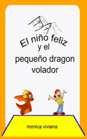 niño feliz y el pequeño dragon volador