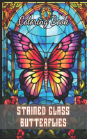 Stained Glass Butterflies Coloring Book