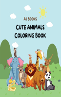 Cute animals coloring book