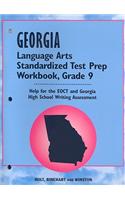 Georgia Language Arts Standardized Test Prep Workbook, Grade 9