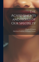 Achievements and Hopes of our Specialty