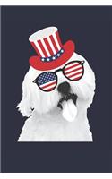 Maltese Notebook - Fourth Of July Gift for Maltese Lovers - Maltese Journal