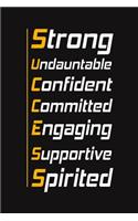 Strong Undauntable Confident Committed Engaging Supportive Spirited