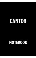 Cantor Notebook: Blank Lined Notebook Journal Gift Idea