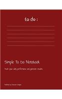 Simple To Do Notebook