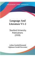 Language And Literature V1-2