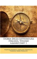 Storia Della Letteratura Italiana, Volume 6, Part 1