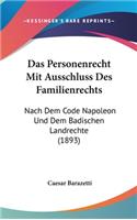Das Personenrecht Mit Ausschluss Des Familienrechts