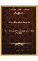 Union-Disunion-Reunion