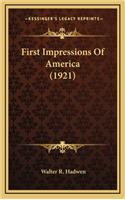 First Impressions of America (1921)