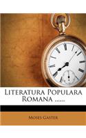 Literatura Populara Romana ......