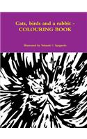 Cats, Birds and a Rabbit - Colouring Book