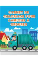 Carnet de coloriage pour camions a ordures