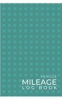 Vehicle Mileage Log Book: Tracking Daily Driving Trips for Work or Personal Use - Traveling Minimalists Car & Auto Journal for Business & Tax Records - Teal Green Crosshatch 