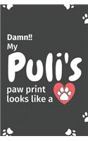 Damn!! my Puli's paw print looks like a: For Puli Dog fans