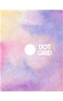 Dot Grid: Bullet Journal to write on with 100 Dot Grid Pages of 8.5"x11" - Blank white dotted paper for Doodling, Drawing and Writing with watercolor Cover
