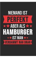 Niemand ist Perfekt Aber Als Hamburger Ist Man Verdammt Nah Dran: Kassel & Hessen Notizbuch 6'x9' Blanko Geschenk für Retro Stadt & Souvenir