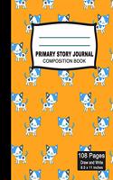 Primary Story Journal Composition Notebook: Beautiful Handwriting Write and Draw Journal for Preschool, Kindergarten, 1st & 2nd grades kids, Cute Cat Pattern Notebook for Students, K-2 with pi