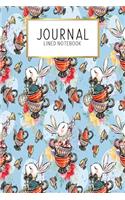 Journal Lined Notebook: Alice in Wonderland - Blank Lined Journal - Gratitude Journal - 6" x 9" 100 Pg -Motivational Quotes - Self-Care - Diary - Gift