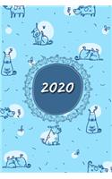 2020: My personal organizer 2020 with Cute Animal Dog Design - personal organizer 2020 - weekly calendar 2020 - monthly calendar for 2020 in hand pocket s