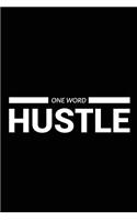 One Word Hustle: Motivational Bullet Journal - 120-Page 1/2 Inch Dot Grid Notebook - 6 X 9 Perfect Bound Paperback