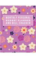 Monthly Personal Budget Planner and Bill Tracker