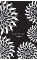 Silver Flower Journal: Book Writing Notebook Blank Diary Lined Page Book Plain Journal 5.5 X 8.5
