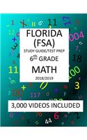 6th Grade FLORIDA FSA, 2019 MATH, Test Prep