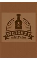 Whiskey Is My Middle Name: Great Journal with a Whiskey Theme.