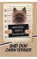 Bad Dog Cairn Terrier: Isometric Dot Drawing Paper Notebook Featuring 120 Pages 6x9