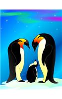 Penguin Notebook: 8.5 X 11 202 Wide Ruled Pages