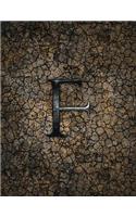 Monogram "F" Sketchbook: Blank Art Pad Notebook Journal(6 Monogram Earth 150 Sketch)