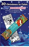 30 Christmas to Color DIY Bookmarks